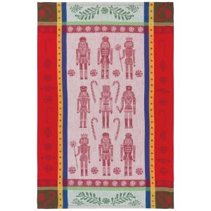 image shows Now Designs by Danica Jacquard Dishtowel | Nutcracker  against a blank, white background