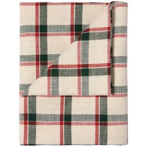 image shows Now Designs by Danica 90" x 60" Tablecloth | Noel Plaid  against a blank, white background