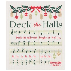 image shows Ecologie by Danica Swedish Sponge Dish Cloth | Christmas Carol against a blank, white background