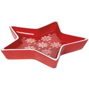 image shows Now Designs by Danica Christmas Tray | Star against a blank, white background