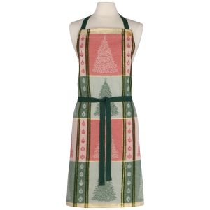 image shows Now Designs by Danica Christmas Jacquard Apron | Festive Fir  against a blank, white background