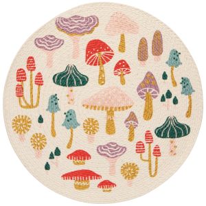 image shows Danica Jubilee Braided Placemat | Mushroom Gems against a blank, white background