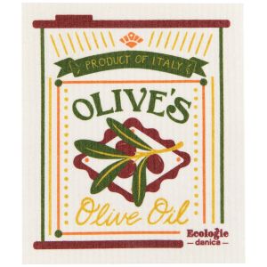 image shows Ecologie by Danica Swedish Sponge Dish Cloth | Olive Oil  against a blank, white background