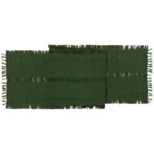 image shows Danica Heirloom Ravel Table Runner | Cedar against a blank, white background