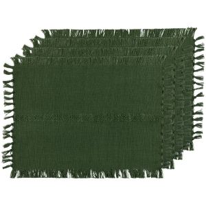 image shows Danica Heirloom Ravel Placemats (Set of 4) | Cedar  against a blank, white background
