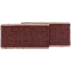 image shows Danica Heirloom Lattice Table Runner | Garnet against a blank, white background