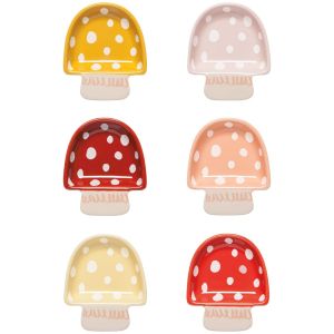 image shows Danica Jubilee Pinch Bowls (Set of 6) | Toadstool against a blank, white background