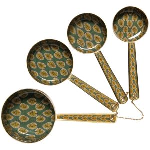 image shows Danica Heirloom Enameled Steel Measuring Cups (Set of 4) | Brio against a blank, white background