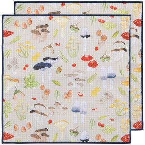 image shows Now Designs by Danica Recycled Microfibre Dishcloth Set | Field Mushrooms  against a blank, white background