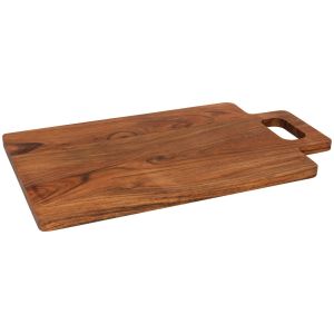 image shows Danica Heirloom Acacia 17" Serving Board against a blank, white background