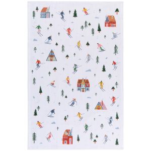 image shows Danica Jubilee Dishtowel | Ski Ya Later against a blank, white background