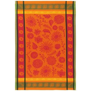 image shows Now Designs by Danica Jacquard Dishtowel | Sunflower Splendor against a blank, white background
