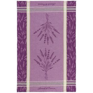 image shows Now Designs by Danica Jacquard Dishtowel | Lavender against a blank, white background