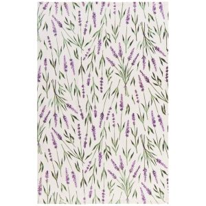 image shows Now Designs by Danica Terry Dishtowel | Lavender against a blank, white background