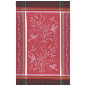 image shows Now Designs by Danica Jacquard Dishtowel | Winterbough against a blank, white background