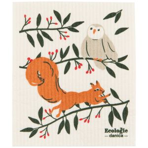 image shows Ecologie by Danica Swedish Sponge Dish Cloth | Forest Fete against a blank, white background