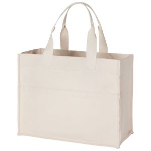 image shows Danica Heirloom Natural Utility Tote against a blank, white background
