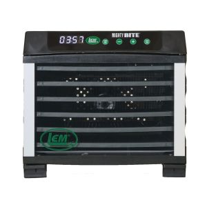  image shows LEM MightyBite® 6-Tray Dehydrator against a blank, white background