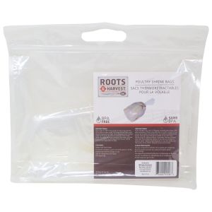 image shows Roots & Harvest Poultry Shrink Bags  against a blank, white background