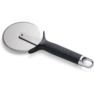 image shows Click Clack Pizza Wheel | Grey/Chrome against a blank, white background