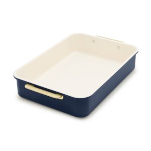 image shows GreenPan Reserve Healthy Ceramic Nonstick Bakeware Rectangular Cake Pan | Twilight against a blank, white background
