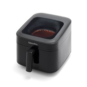 image shows GreenPan Cyclone 7 Qt. Top-View Air Fryer against a blank, white background