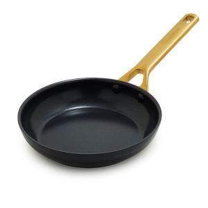 image shows GreenPan Reserve Pro 8" Open Fry Pan | Black  against a blank, white background