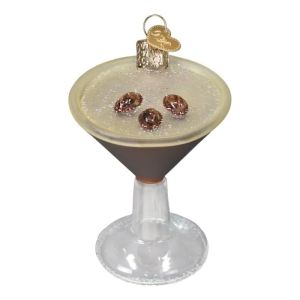 image shows Old World Christmas Ornament | Espresso Martini against a blank, white background