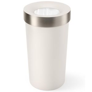 image shows Umbra Vento Trash Can | Sand  against a blank, white background