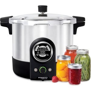 image shows Presto® Precise 16 Quart Digital Pressure Canner  against a blank, white background