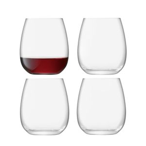 image shows LSA Borough Stemless Glass (Set of 4) | 15oz  against a blank, white background