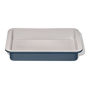 image shows OXO Good Grips Non-Stick Pro Ceramic Coated Metal Bakeware 9" x 13" Cake Pan | Storm Blue against a blank, white background