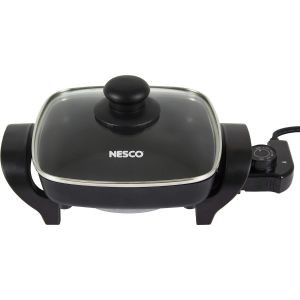 image shows NESCO 8" Electric Skillet against a blank, white background
