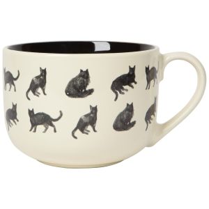 image shows Now Designs by Danica 23oz Latte Mug | Cat Collective  against a blank, white background