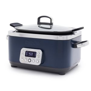 image shows GreenPan Elite 14-in-1 6-Quart Slow Cooker | Oxford Blue  against a blank, white background