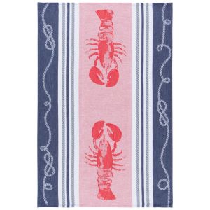 image shows Now Designs by Danica Jacquard Kitchen Towel | Lobster against a blank, white background