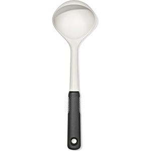 image shows OXO Good Grips Nylon Ladle | Oat  against a blank, white background