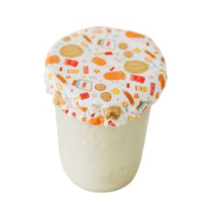 image shows Doe A Deer 3.25" Baking Day Jar with Mini Bowl Cover against a blank, white background