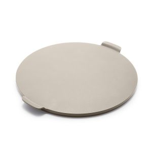  image shows GreenPan Premiere Ovenware Ceramic Nonstick 16.5" Round Pizza Baker | Taupe against a blank, white background
