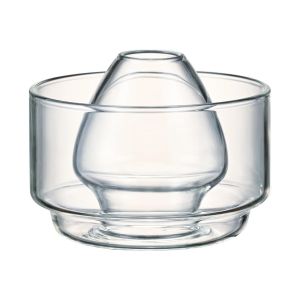image shows HARIO 100ml Chasen Stand & Bowl | Clear against a blank, white background