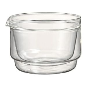 image shows HARIO Double-Walled 300ml Matcha Bowl | Clear against a blank, white background