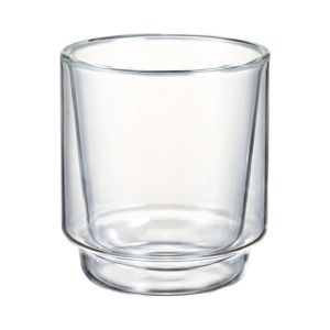 image shows HARIO Double-Walled 370ml Matcha Cup | Clear against a blank, white background