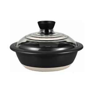 image shows HARIO Donabe Small Ceramic Cooking Pot against a blank, white background
