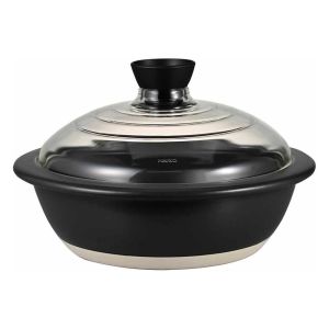 image shows HARIO Donabe Large Ceramic Cooking Pot  against a blank, white background
