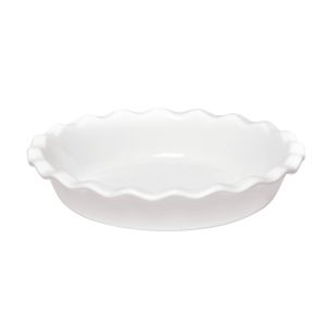 image shows Emile Henry 10" Pie Dish | Flour  against a blank, white background