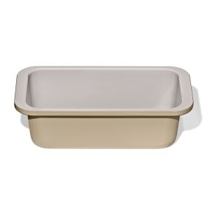 image shows OXO Good Grips Non-Stick Pro Ceramic Coated Metal Bakeware 1lb Loaf Pan | Biscuit against a blank, white background