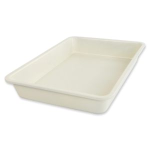 image shows USA Pan Seamless Ceramic Nonstick Rectangular Cake Pan | Vanilla
against a blank, white background