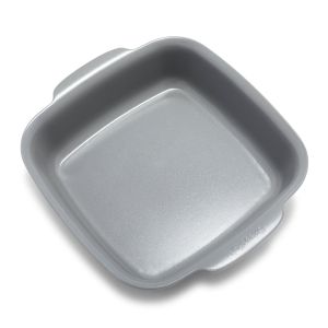 image shows GreenPan Premiere Ovenware 8" Square Cake Pan against a blank, white background
