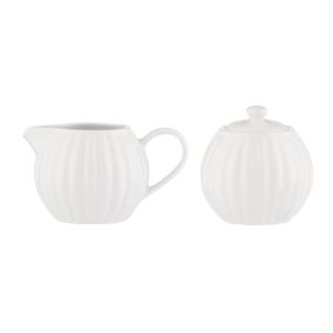 Price & Kensington Luxe Sugar Bowl & Creamer Set | White 