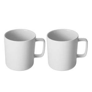 image shows LSA Collective 12.5oz Mugs (Set of 2) | White  against a blank, white background